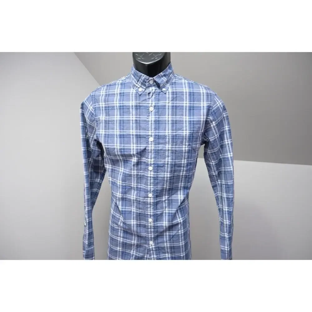 J Crew Dress Shirt Heathered Cotton Plaid‎ Long Sleeve Button Up Mens XS XSMALL